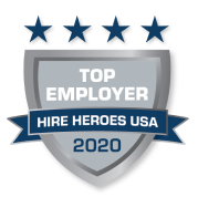 Hire Heroes 2020 Top Employer badge